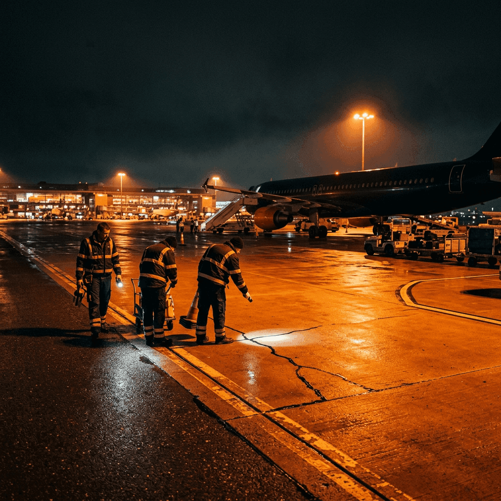 Un centre des opérations aéroportuaires coordonnant une réponse, l'état de l'aérodrome et des systèmes affiché sur les écrans muraux.