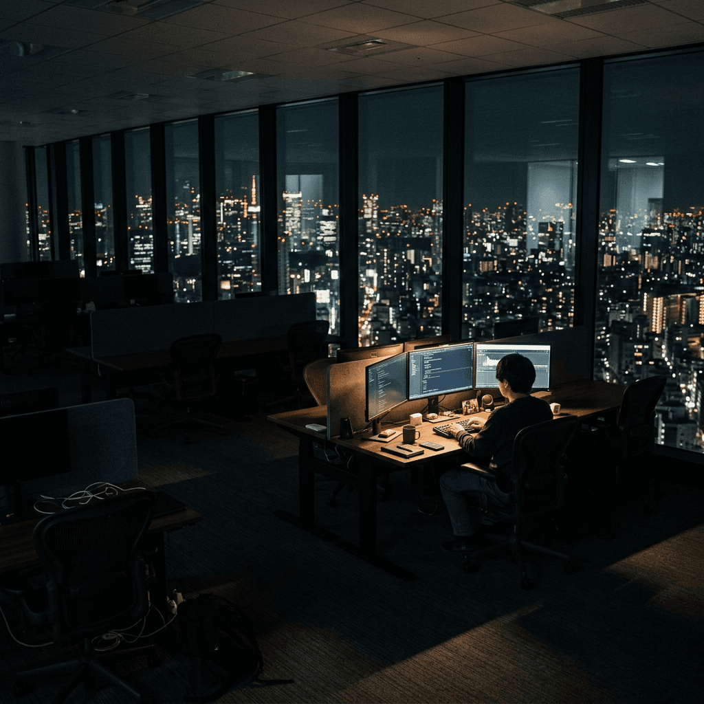 A corporate security team running a red-team exercise in an operations centre.